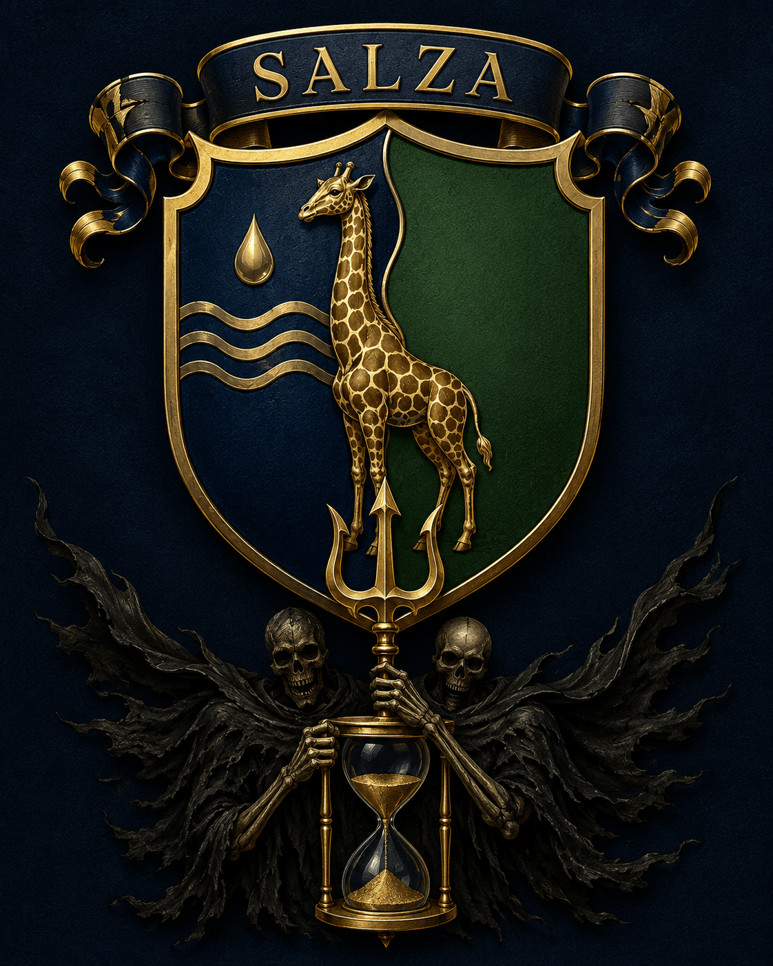 Armoiries familiales contemporaines de la famille Salza.