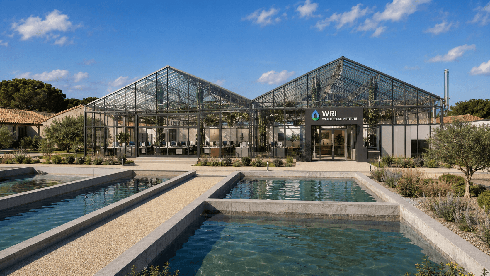 Vue frontale du Water Reuse Institute.